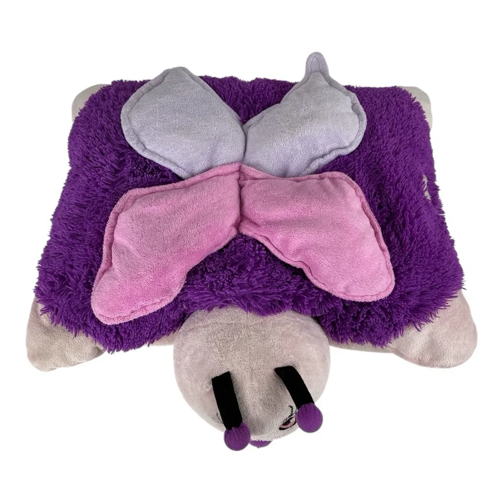 Pee-Wee Pillow Pets Butterfly Purple 11 inch Plush Toy that Turns Into a Pillow